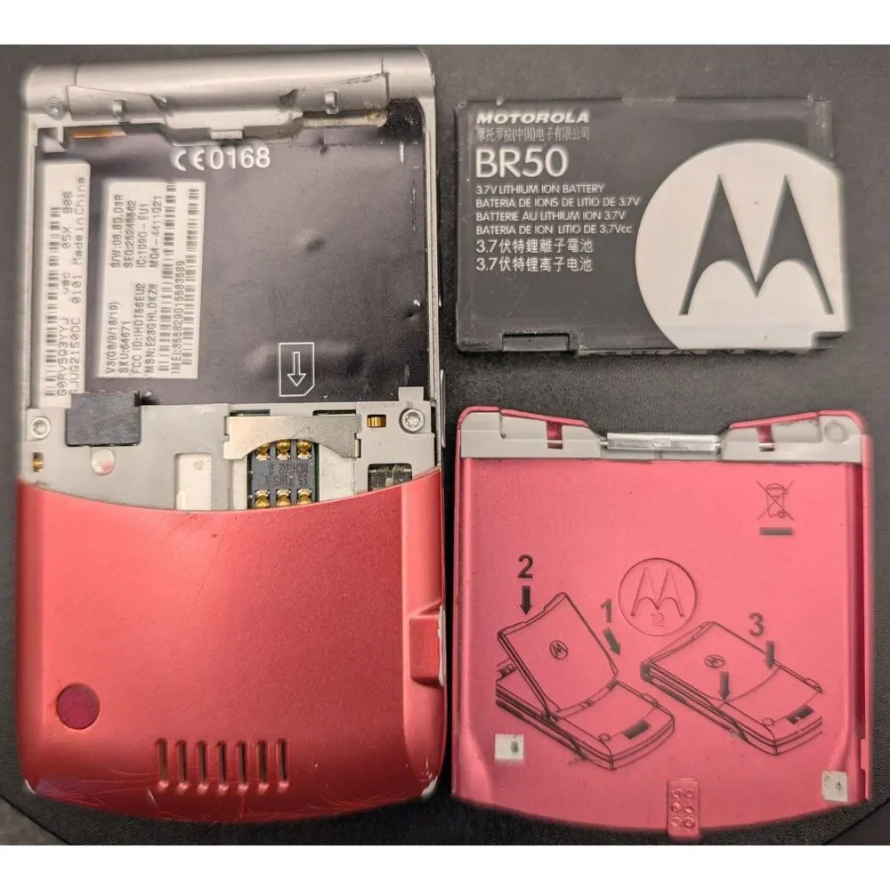 Motorola RAZR V3 Pink – Tested Charging – Phone & Battery Only – Classic Flip
